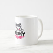 Husky Dog Mama Niedlich Kawaii Design Kaffeetasse (VorderseiteRechts)