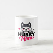 Husky Dog Mama Niedlich Kawaii Design Kaffeetasse (Mittel)