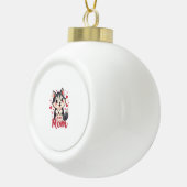 Husky Dog Mama Niedlich Kawaii Design Keramik Kugel-Ornament (Rechts)