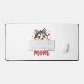 Husky Dog Mama Niedlich Kawaii Design Schreibtischunterlage (Tastatur & Maus)