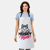 Husky Dog Mama Niedlich Kawaii Design Schürze (Getragen)