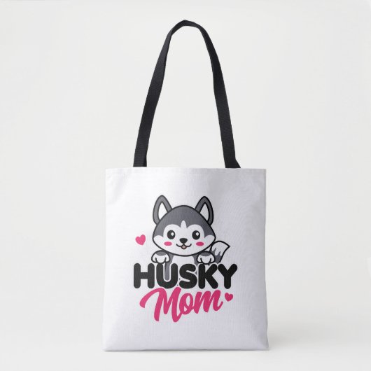 Husky Dog Mama Niedlich Kawaii Design Tasche (Vorderseite)