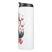Husky Dog Mama Niedlich Kawaii Design Thermosbecher (Nach rechts gedreht)