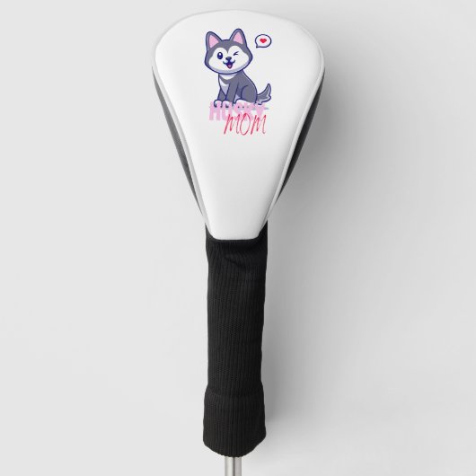 Husky Dog Mama Niedlich Kawaii Welppy Golf Headcover (Vorderseite)