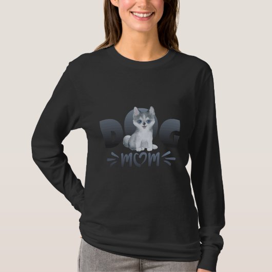 Husky Dog Mama T-Shirt (Vorderseite)