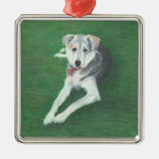 Husky Dog Metal Ornament Aus Metall