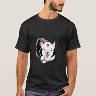 Husky Dog Nurse Apprecision International Nurse D T-Shirt
