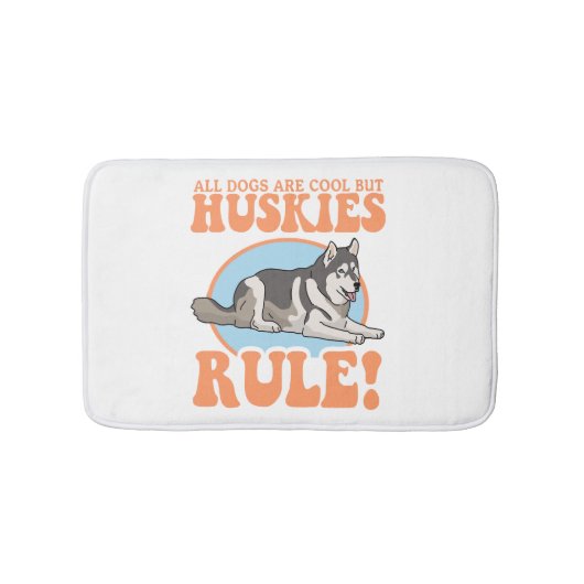 Husky Dog Owner Huskieses Badematte (Vorderseite)