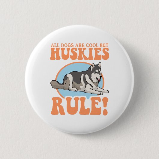 Husky Dog Owner Huskieses Button (Vorderseite)