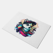 Husky Dog Pirate Fußmatte (Schrägansicht)