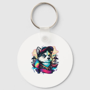 Husky Dog Pirate Schlüsselanhänger