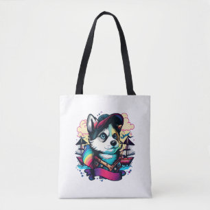 Husky Dog Pirate Tasche