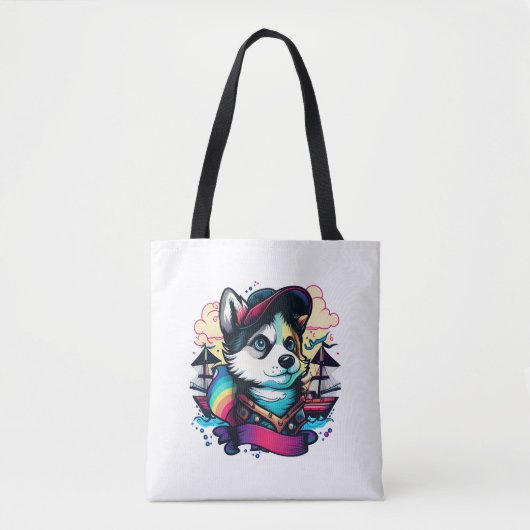Husky Dog Pirate Tasche (Vorderseite)