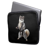 Husky Dog Play Karate, Karate Champion Husky Dog Laptopschutzhülle (Vorderseite Links)