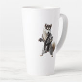 Husky Dog Play Karate, Karate Champion Husky Dog Milchtasse (Rechte Ecke)