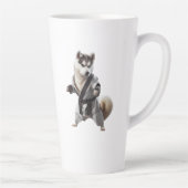 Husky Dog Play Karate, Karate Champion Husky Dog Milchtasse (Rechts)