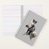 Husky Dog Play Karate, Karate Champion Husky Dog Notizblock (Innen)