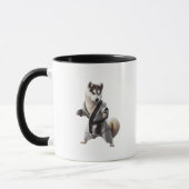 Husky Dog Play Karate, Karate Champion Husky Dog Tasse (Links)