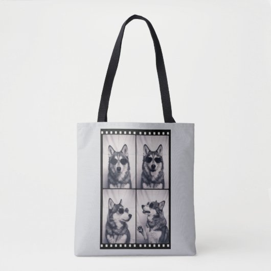Husky Dog Portrait Tasche (Vorderseite)