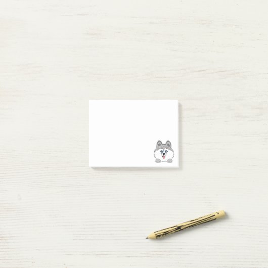 Husky Dog Post-it® Notes 4 x 3 Post-it Klebezettel (Auf Schreibtisch)