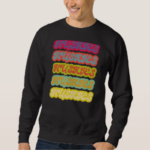 Husky Dog Retro 70er Jahre Vintages Vibe Design Sweatshirt