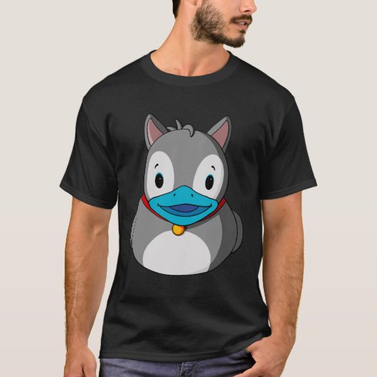 Husky Dog Rubber Duck T-Shirt (Vorderseite)