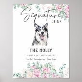 Husky Dog Signature Drink Sign Poster (Vorne)