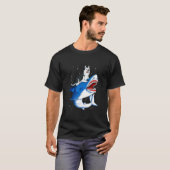 Husky Dog Space Galaxy T-Shirt (Vorne ganz)