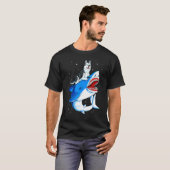 Husky Dog Space Galaxy T-Shirt (Vorne ganz)