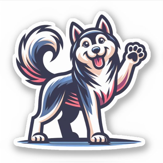 Husky Dog Sticker (Vorderseite)