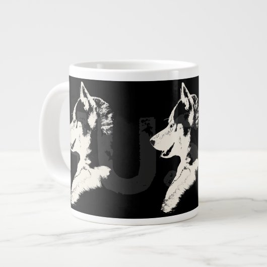 Husky Dog Tasse Siberischer Husky Sleg Dog Cup (Vorderseite Links)