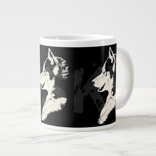 Husky Dog Tasse Siberischer Husky Sleg Dog Cup (Vorderseite Rechts)