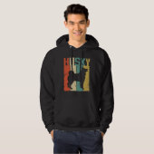Husky Dog Vintag Retro Style Hoodie (Vorne ganz)