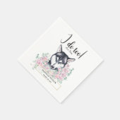 Husky Dog Wedding Cocktail Napkins Serviette (Ecke)