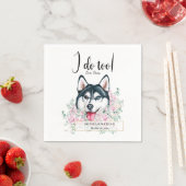 Husky Dog Wedding Cocktail Napkins Serviette (Beispiel)