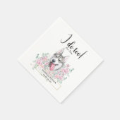 Husky Dog Wedding Cocktail Napkins Serviette (Ecke)
