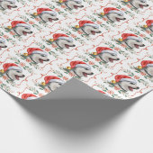 Husky Dog Weihnachtsmuster Wrapping Paper Geschenkpapier (Ecke)