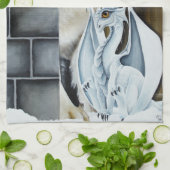 Husky Dog White Dragon Adventure Geschirrtuch (Gefaltet)