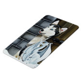 Husky Dog White Dragon Adventure Magnet (Linke Seite)