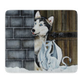 Husky Dog White Dragon Adventure Schneidebrett (Vorderseite)