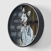 Husky Dog White Dragon Adventure Uhr (Winkel)