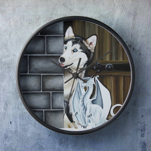 Husky Dog White Dragon Adventure Uhr