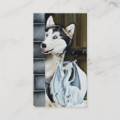 Husky Dog White Dragon Adventures Visitenkarte (Vorderseite)
