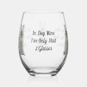 Husky Dog Wine Glass oder Rocks Glass Weinglas Ohne Stiel (Rückseite)