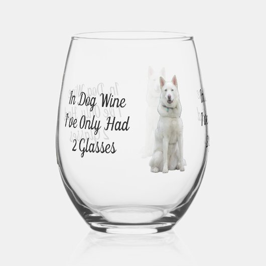 Husky Dog Wine Glass oder Rocks Glass Weinglas Ohne Stiel (Links)