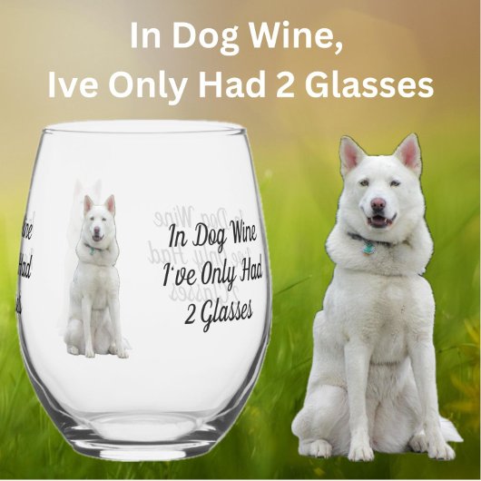 Husky Dog Wine Glass oder Rocks Glass Weinglas Ohne Stiel