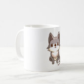 Husky Dog Wolfhound Kaffeetasse (Vorderseite Links)