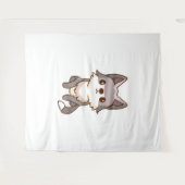 Husky Dog Wolfhound Wandteppich (Vorderseite (Horizontal))