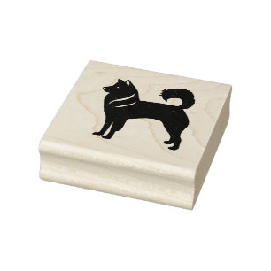 Husky Dog Wood Art Briefmarke Gummistempel
