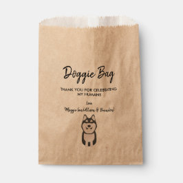 Husky Doggie Bag für Hochzeit, Gefälligkeitstasche Geschenktütchen